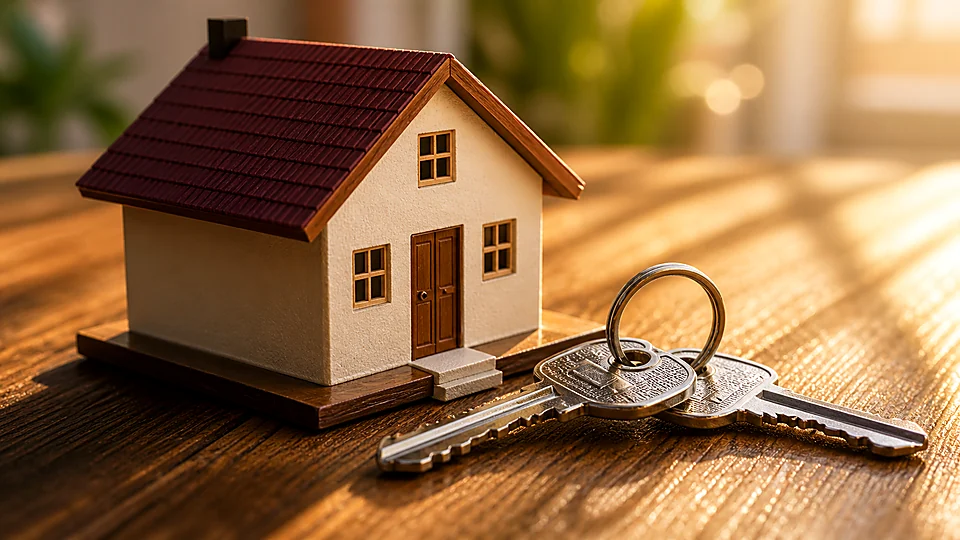 Casa em miniatura com chaves, representando regularização de imóvel por usucapião